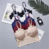 New cross-border large-sized, beautiful back and strapless lace sunflower sexy wrap bra without underwire for women to fatten up Specification image